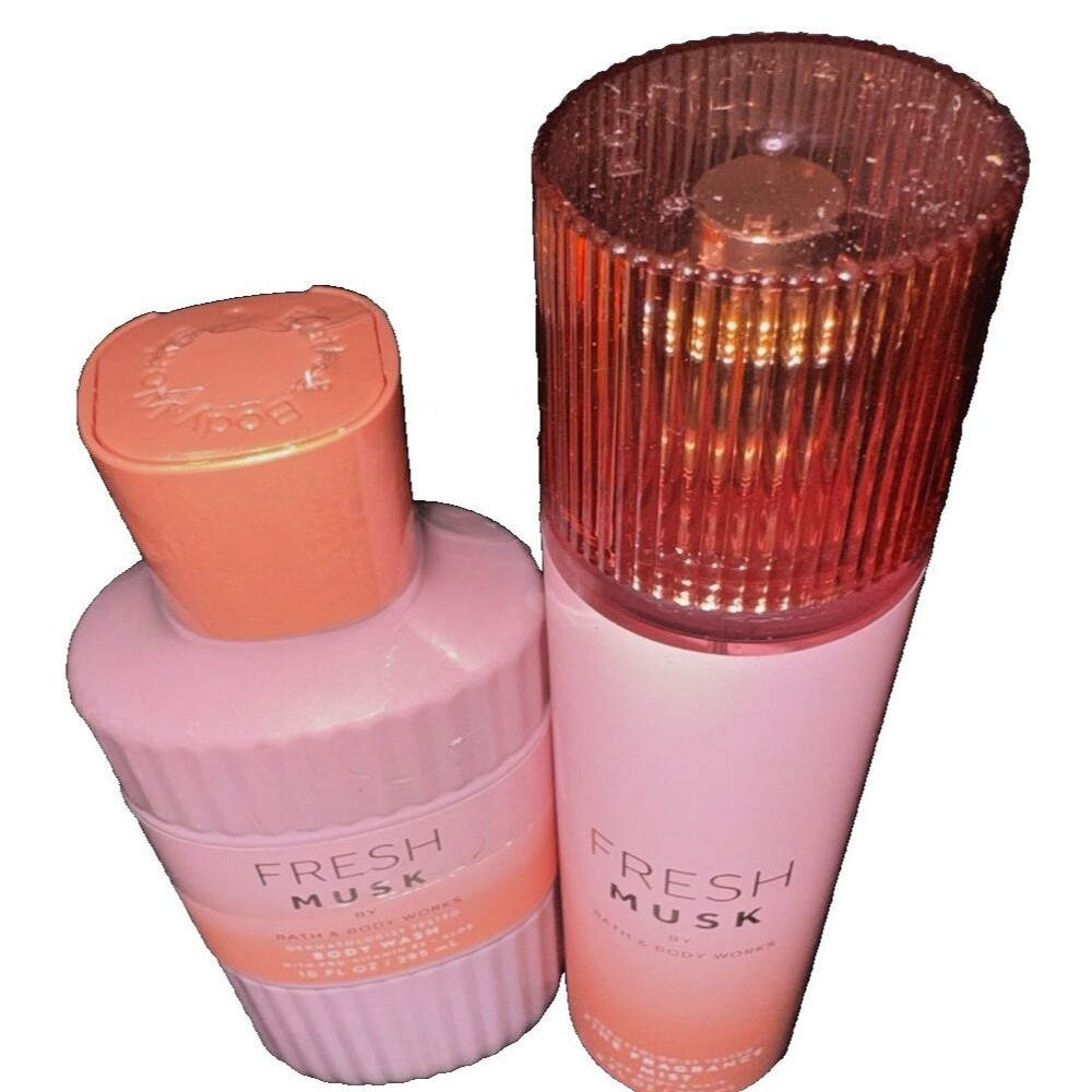 Bath & Body Works Fresh Musk Fine Fragrance Mist & Body Wash - 2 Piece